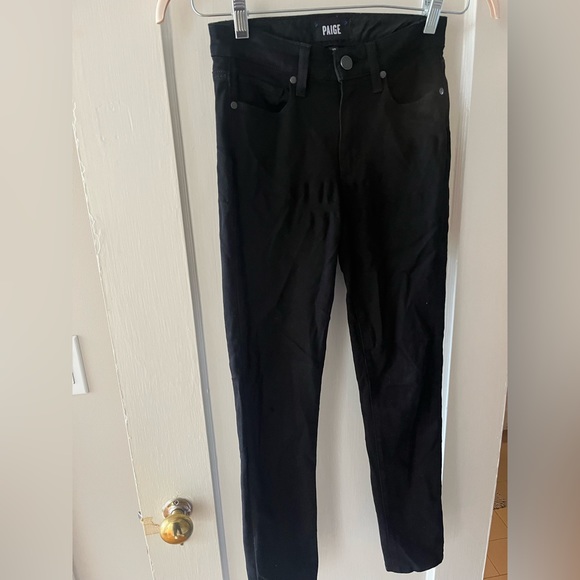 Paige jeans - size 23, black skinny and cropped. - Picture 1 of 5